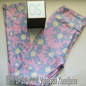 LuLaRoe OS Leggings Daisies Pink NEW